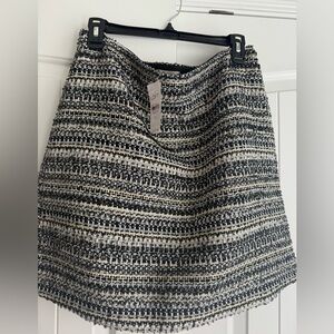 Ann Taylor Loft metallic tweed mini skirt